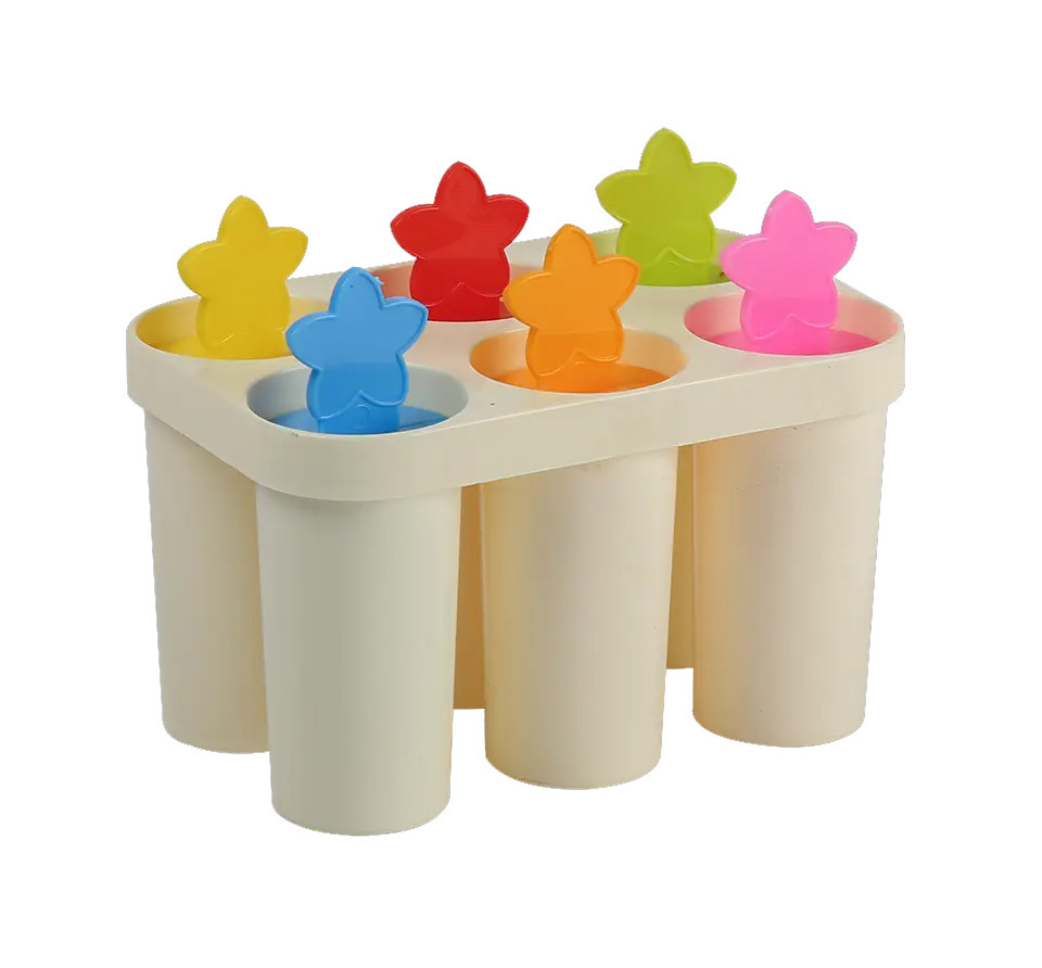 Ice Cream Candy Manual Ice Maker (80 ml) White Plastic Ice Cube Tray